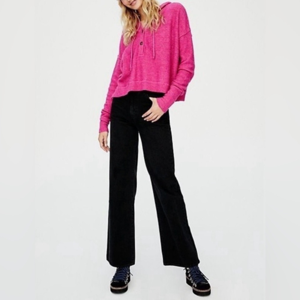 Free People Praline Cozy Henley (GUC; Hot Pink) - Picture 10 of 10